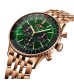 Breitling Navitimer Chronograph 18ct Rose Gold 46mm Mens Watch Green RB0137241L1R1