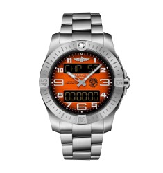 Breitling Aerospace B70 Orbiter 25th Anniversary 43mm Mens Watch Orange Titanium EB70101A1O1E1