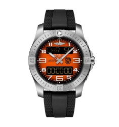 Breitling Aerospace B70 Orbiter 25th Anniversary 43mm Mens Watch Orange Rubber EB70101A1O1S1