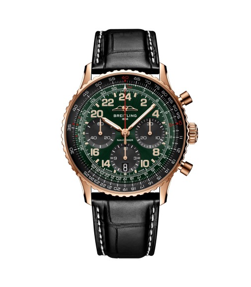 Breitling Navitimer Cosmanaute 41mm Limited Edition Mens Watch Green RB12302A1L1P1