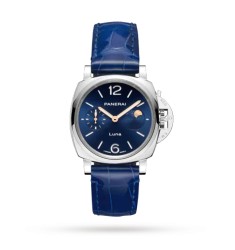 Panerai Luminor Due Luna Moonphase 38mm Ladies Watch Blue PAM01179