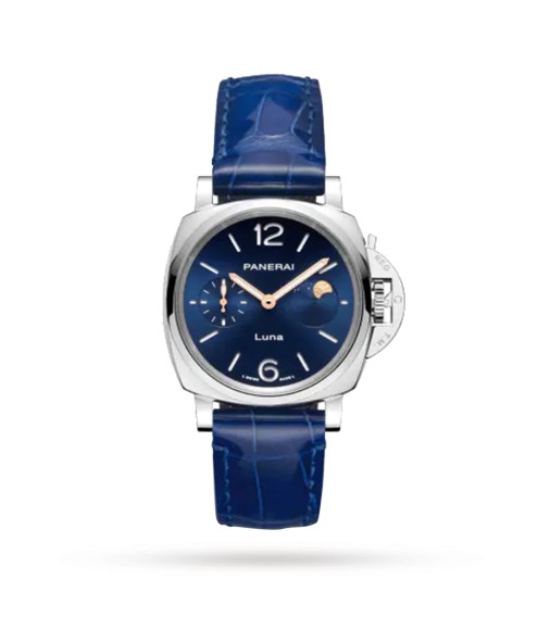 Panerai Luminor Due Luna Moonphase 38mm Ladies Watch Blue PAM01179