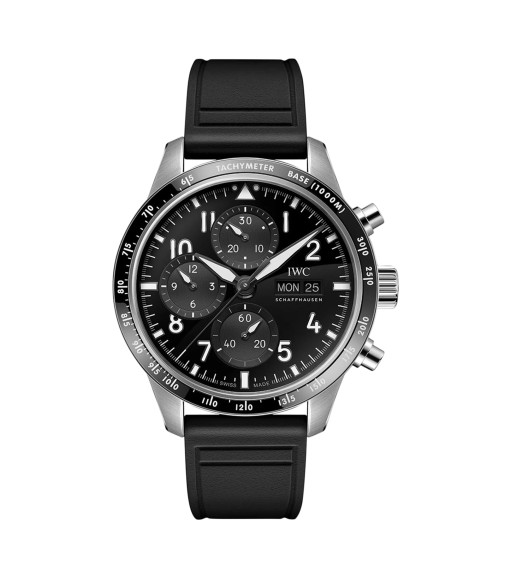 IWC Pilot Performance Chronograph 41mm AMG Mens Watch Black Rubber IW388305