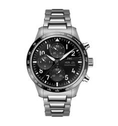 IWC Pilot Performance Chronograph 41mm AMG Mens Watch Black Titanium IW388304