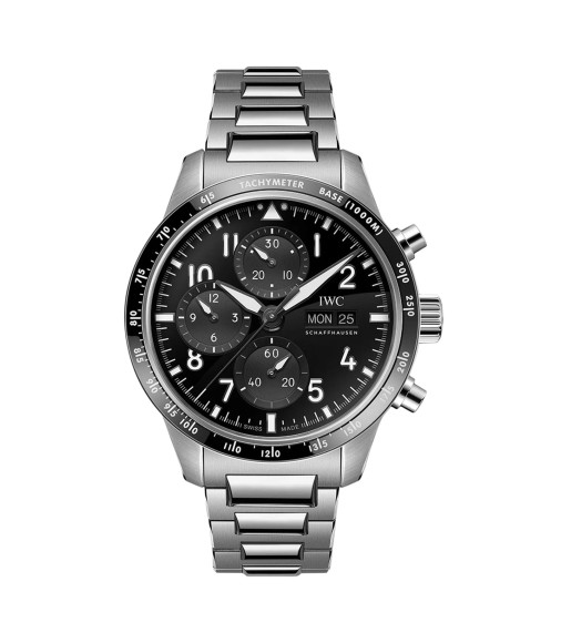 IWC Pilot Performance Chronograph 41mm AMG Mens Watch Black Titanium IW388304