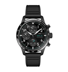 IWC Pilot Performance Chronograph 41mm Mercedes AMG Petronas Formula one Team Mens Watch Black Rubber IW388306