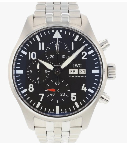 Replica IWC Pilot's Watch Mark XVIII Automatic 41mm Stainless Steel Black Dial Bracelet Watch