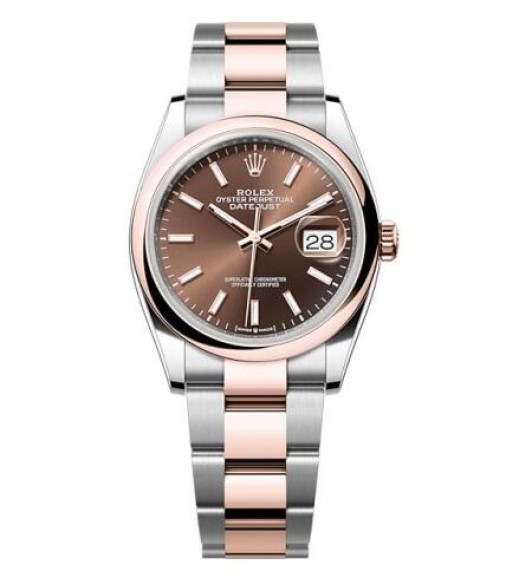 Rolex Datejust 36 Steel & Everose Gold Chocolate Dial Women's m126201-0044