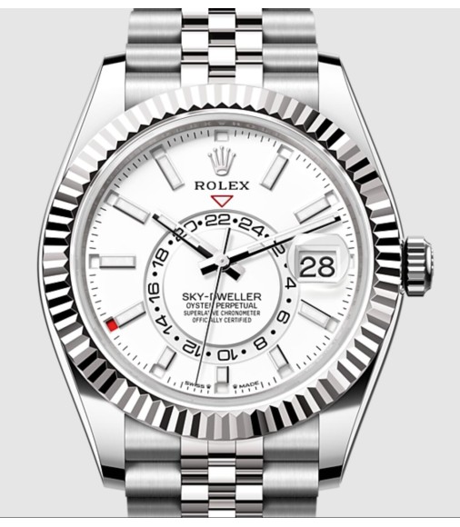 Fake Rolex Sky-Dweller 326934 Stainless Steel Meteorite Dial Bracelet Watch