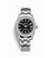 Rolex Pearlmaster 34 white gold lugs set diamonds 81159