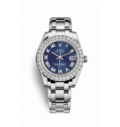 Rolex Pearlmaster 34 white gold 81299 Blue Dial Watch