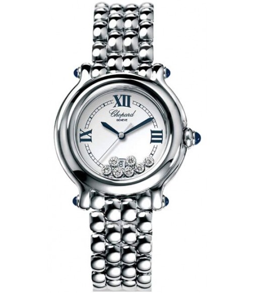 Chopard Happy Sport Steel 7diamond Round Ladies Watch Replica 27/8236-23