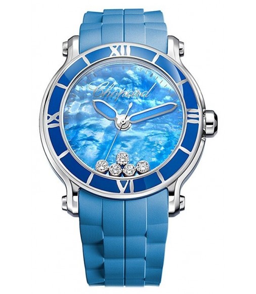 Chopard Happy Sport XL Blue Lake Ladies Watch Replica 288524-3001