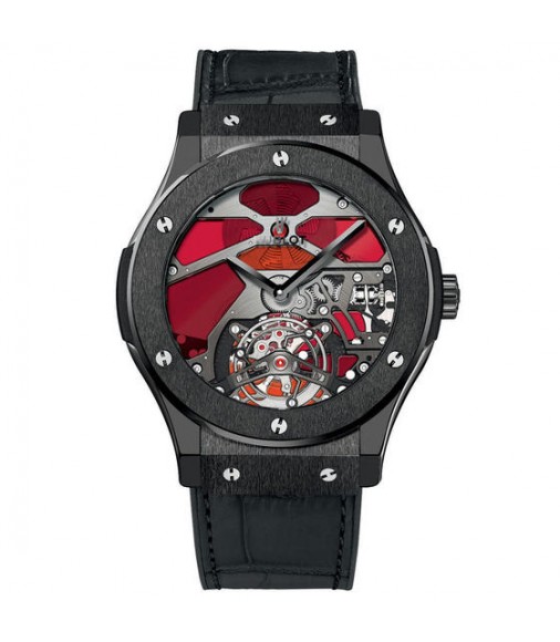 Hublot Classic Fusion Tourbillon Ceramic Red Vitrail replica watch 502.CX.0001.LR