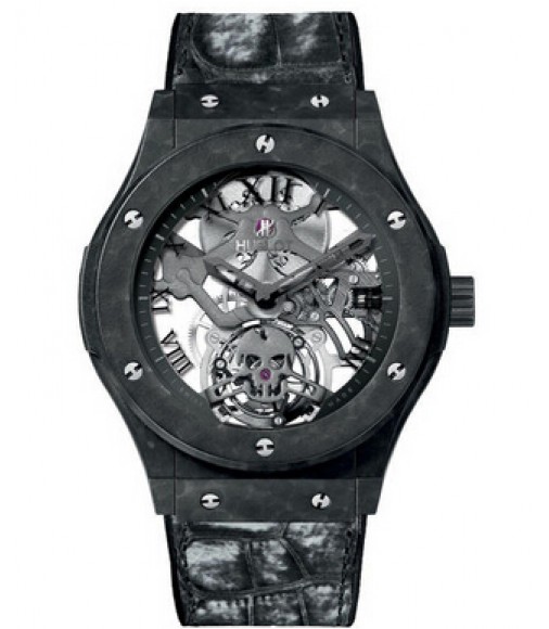 Hublot Classic Fusion Tourbillon Skeleton Black Skull replica watch 505.UC.0140.LR.SKULL