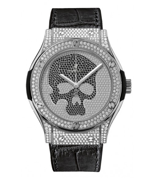 Hublot Classic Fusion Titanium Skull Pave Mens replica watch 511.NX.9000.LR.1704.SKULL 