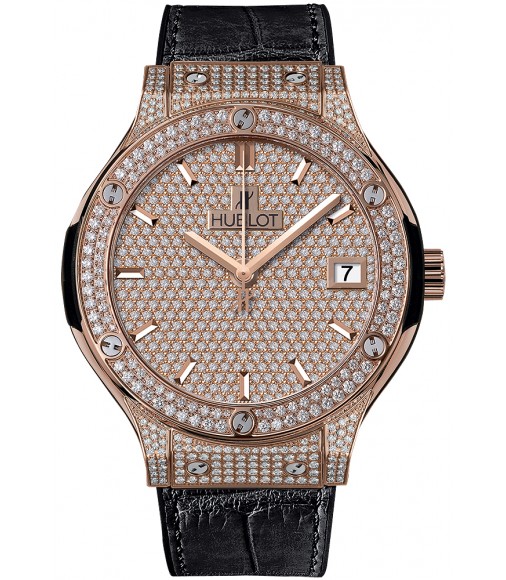 Hublot Classic Fusion King Gold Full Pavé 38mm replica watch 565.OX.9010.LR.1704 