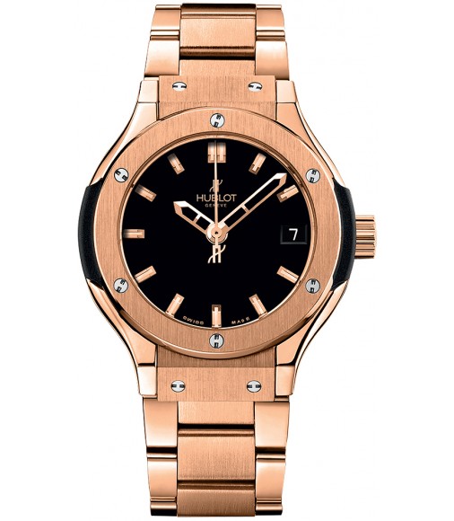 Hublot Classic Fusion Quartz Gold 33mm replica watch 581.OX.1180.OX 