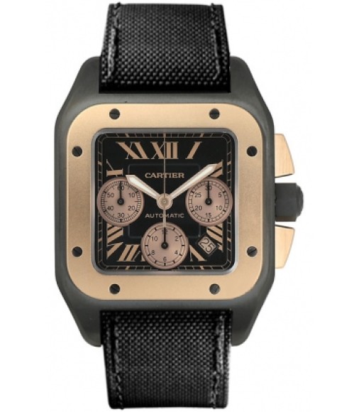 Cartier Santos 100 Chronograph Mens Watch Replica W2020004