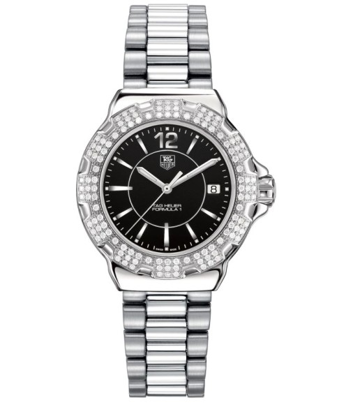 Tag Heuer Formula 1 Ladies Steel and Ceramic Full Diamonds 37mm Watch Replica WAH1217.BA0852